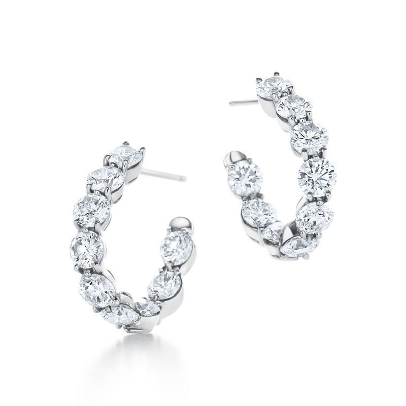 Tiffany & Co. Pendientes de aro con hilera alternante