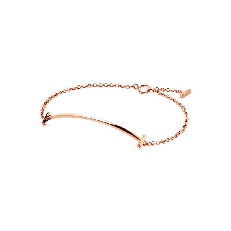 Tiffany & Co. Tiffany T Pulsera Smile de oro rosa Último día