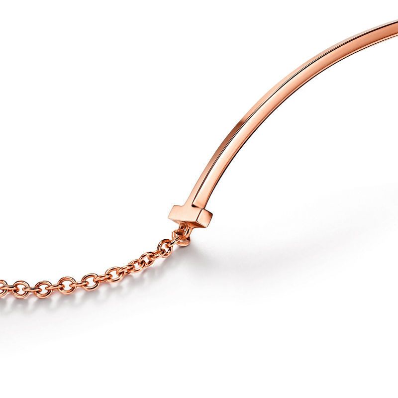 Tiffany & Co. Tiffany T Pulsera Smile de oro rosa Último día
