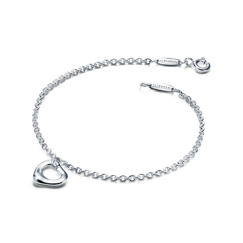 Tiffany & Co. Elsa Peretti® Pulsera Open Heart en plata 11 mm Superdescuento