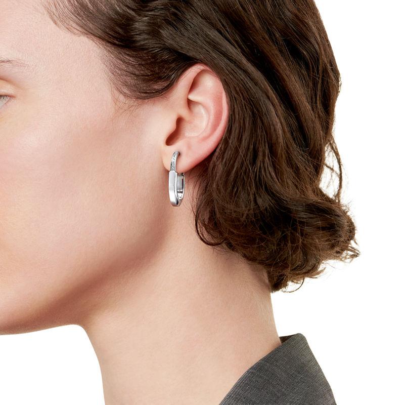 Tiffany & Co. Tiffany Lock Pendientes en oro blanco con diamantes tamaño mediano En oferta