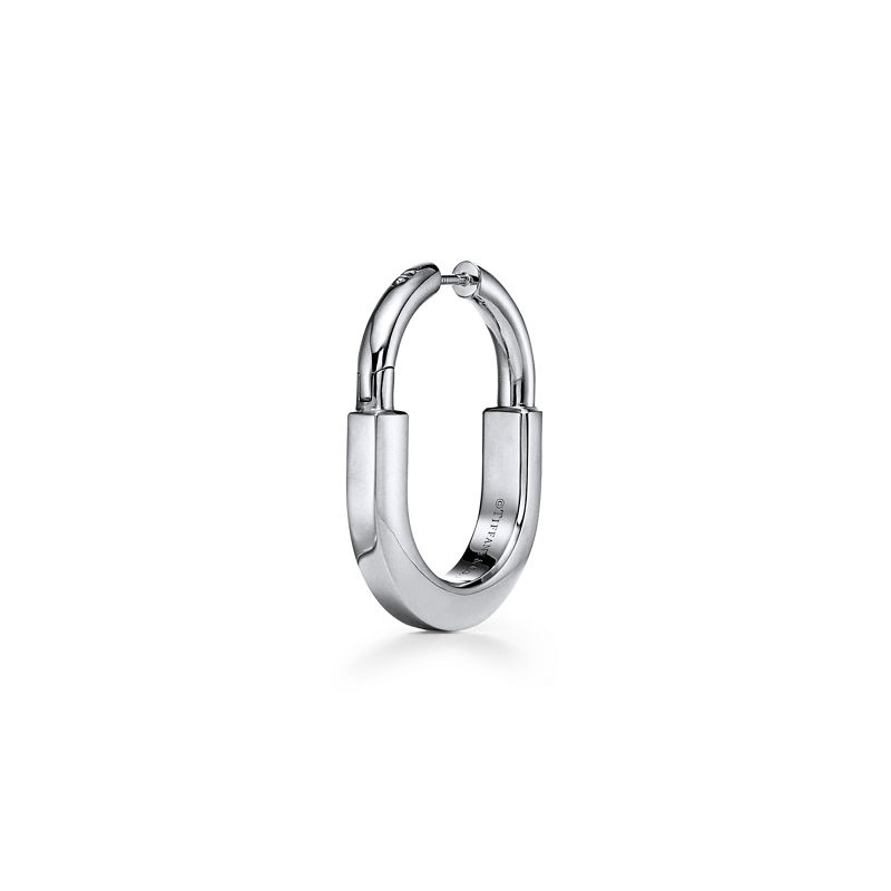 Tiffany & Co. Tiffany Lock Pendientes en oro blanco con diamantes tamaño mediano En oferta