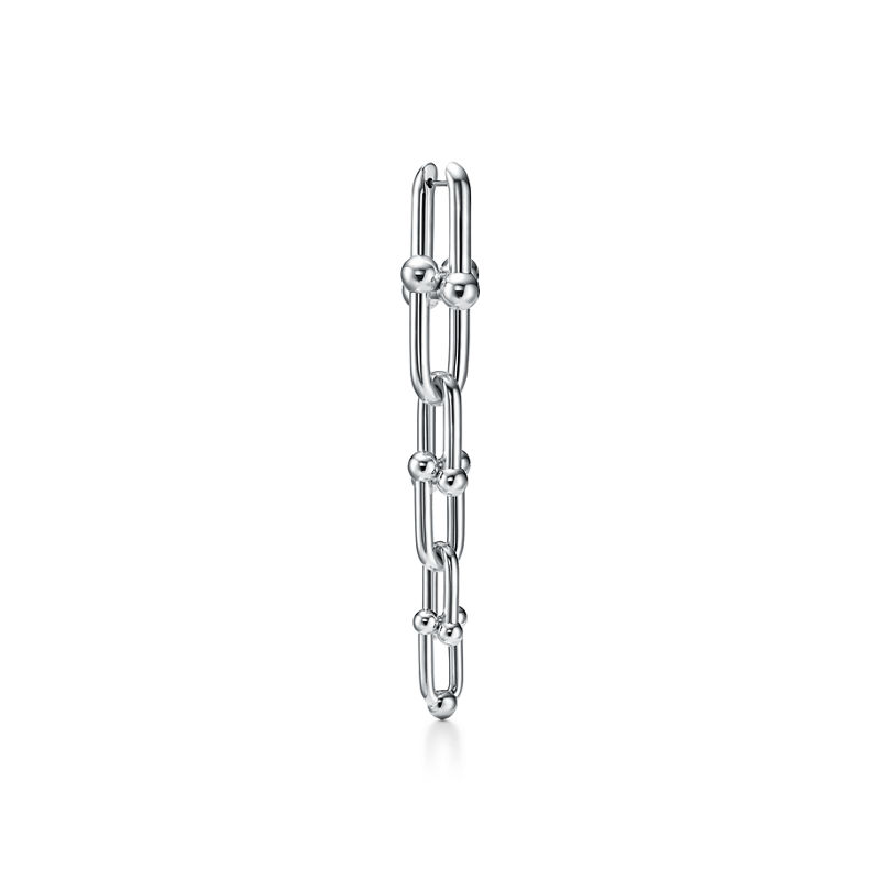 Tiffany & Co. Tiffany HardWear Pendientes de eslabones escalonados de plata de ley Última moda