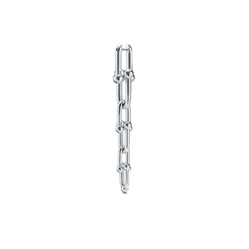 Tiffany & Co. Tiffany HardWear Pendientes de eslabones escalonados de plata de ley Última moda