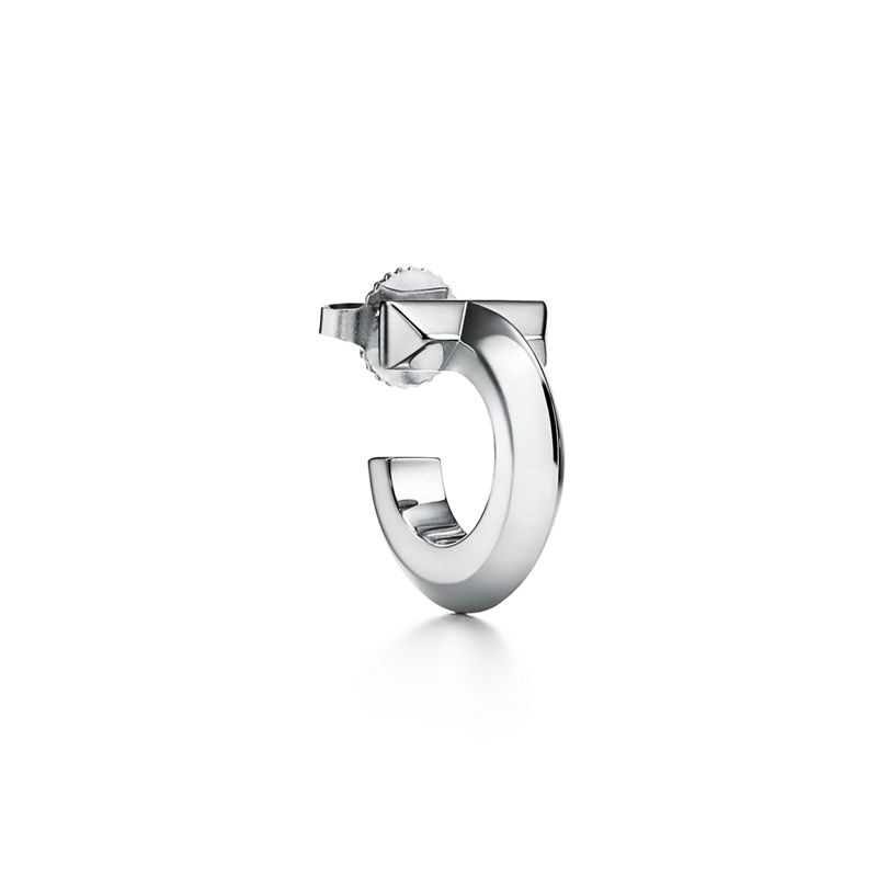 Tiffany & Co. Tiffany T Pendientes de aro T1 de oro blanco Ofertas especiales