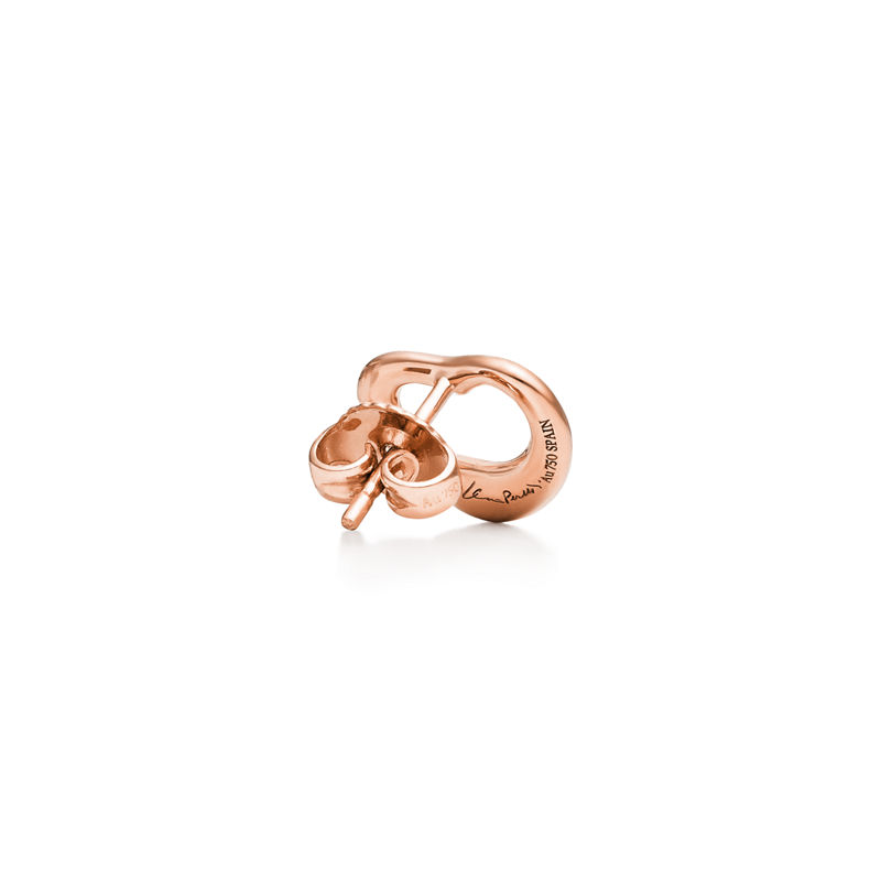 Tiffany & Co. Elsa Peretti® Pendientes de botón Open Heart en oro rosa 11 mm Rebajas
