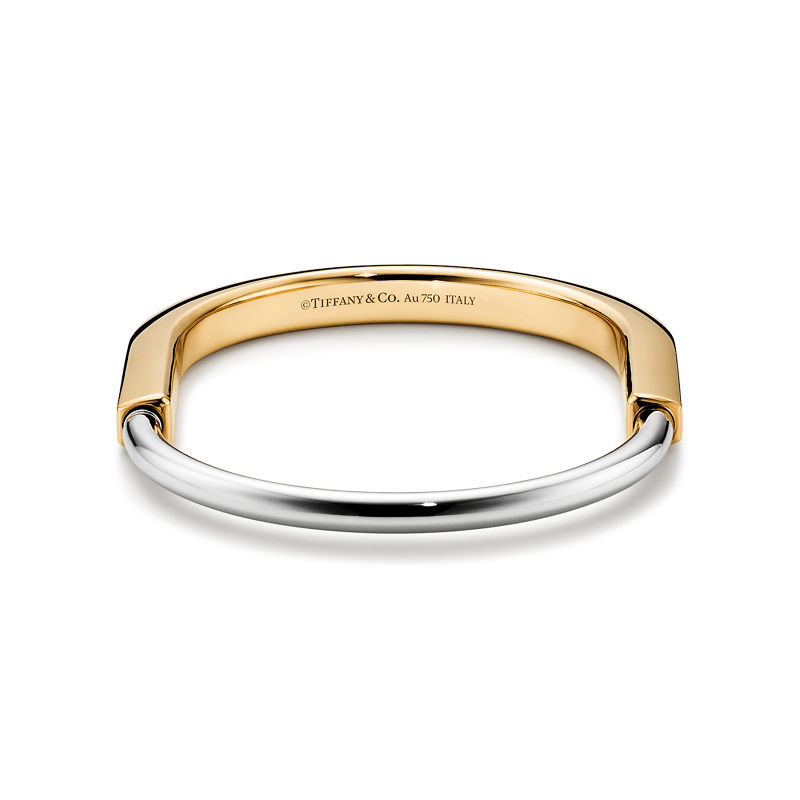 Tiffany & Co. Tiffany Lock Brazalete en oro amarillo y blanco Rebajas baratas
