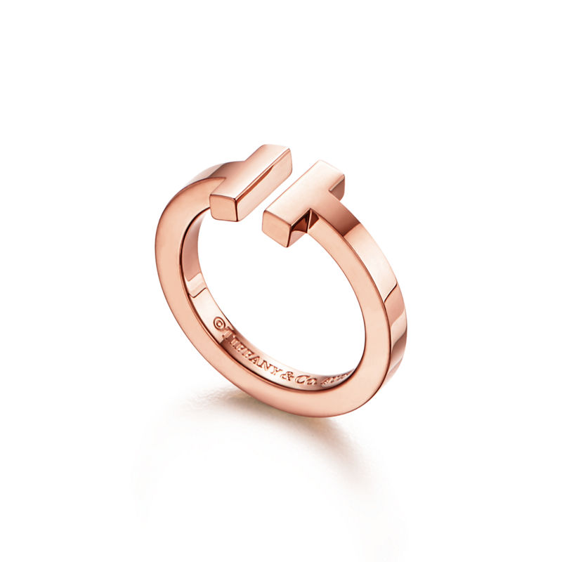 Tiffany & Co. Tiffany T Anillo Square de oro rosa Liquidación