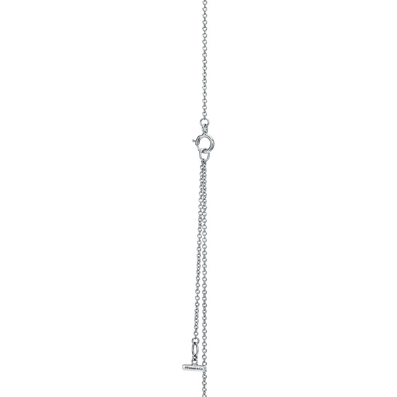 Tiffany & Co. Tiffany T Colgante circular de diamantes y turquesa de oro blanco Mejor oferta