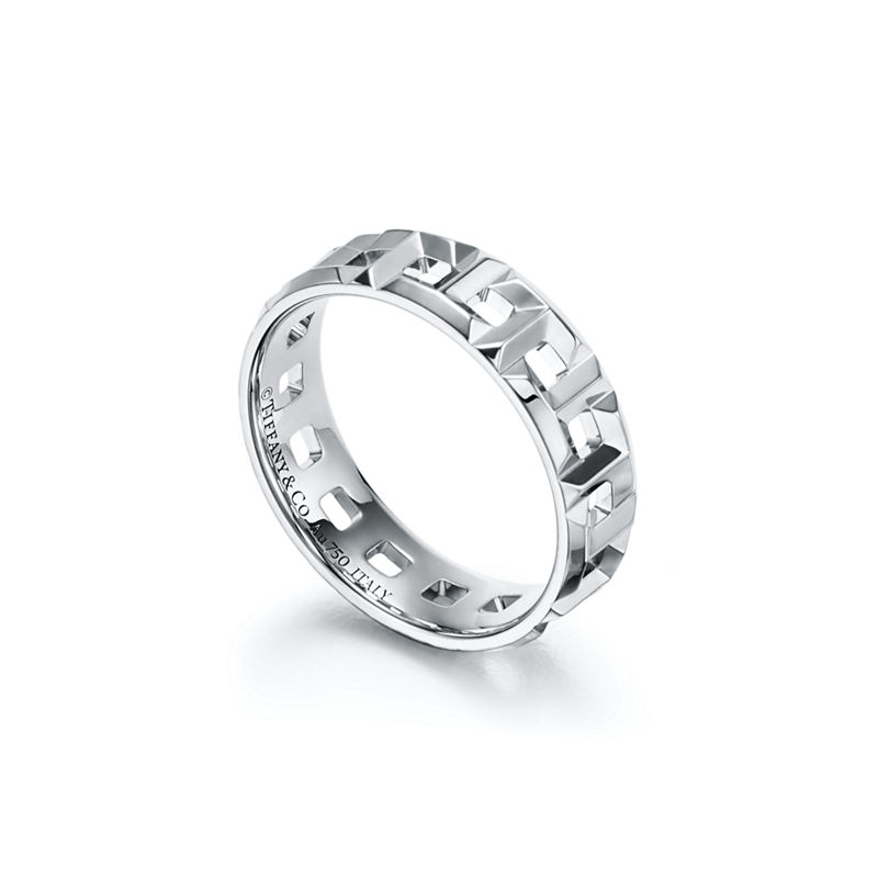 Tiffany & Co. Tiffany T Anillo ancho True de oro blanco Envío gratis