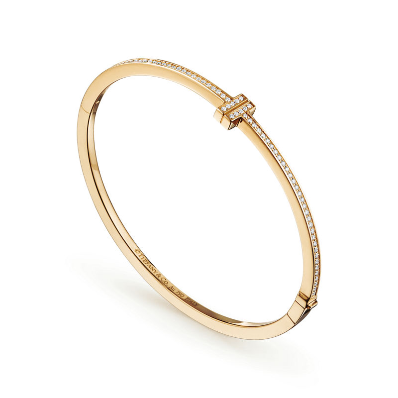 Tiffany & Co. Tiffany T Brazalete Wire articulado de diamantes de oro amarillo Último día