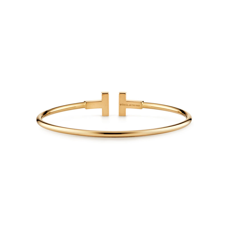 Tiffany & Co. Tiffany T Pulsera Wire de oro amarillo Precio de fábrica