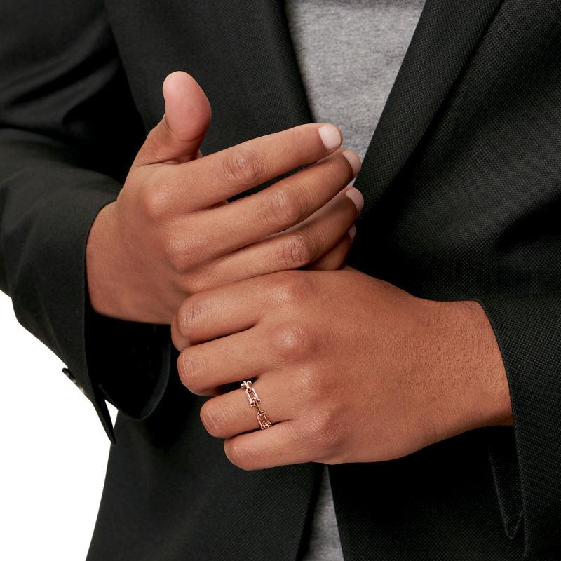 Tiffany & Co. Tiffany HardWear Anillo de microeslabones de oro rosa Solo hoy