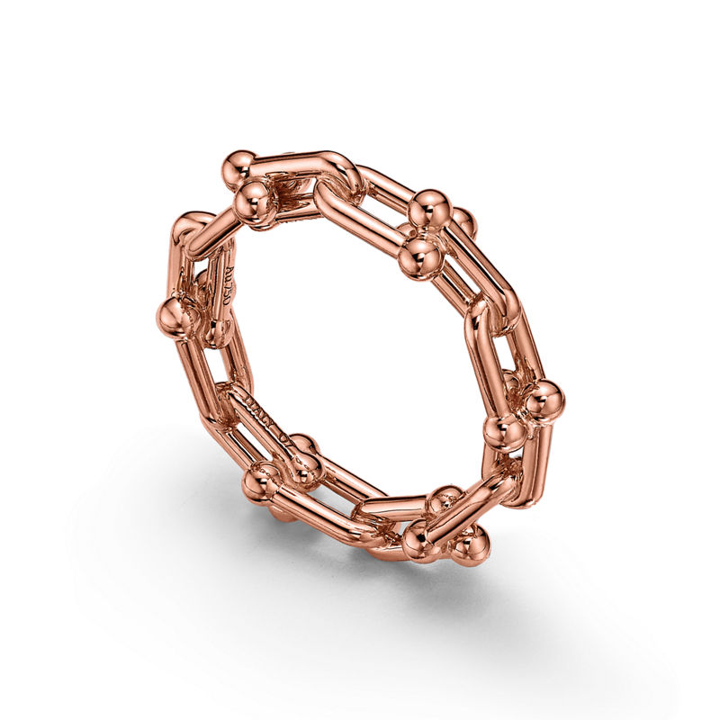 Tiffany & Co. Tiffany HardWear Anillo de microeslabones de oro rosa Solo hoy