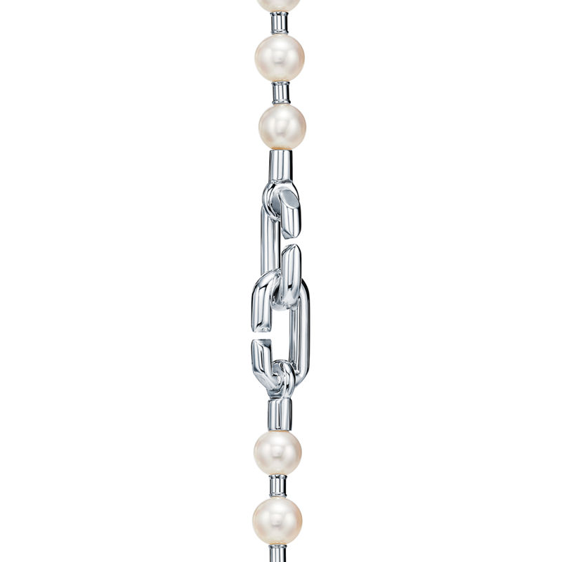 Tiffany & Co. Tiffany HardWear Pulsera de perla en plata 5-6 mm Promoción trimestral