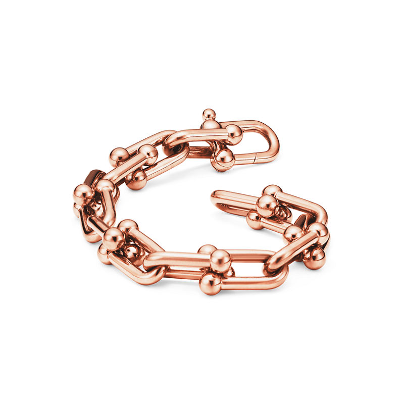 Tiffany & Co. Tiffany HardWear Pulsera de eslabones grandes de oro rosa Superdescuento
