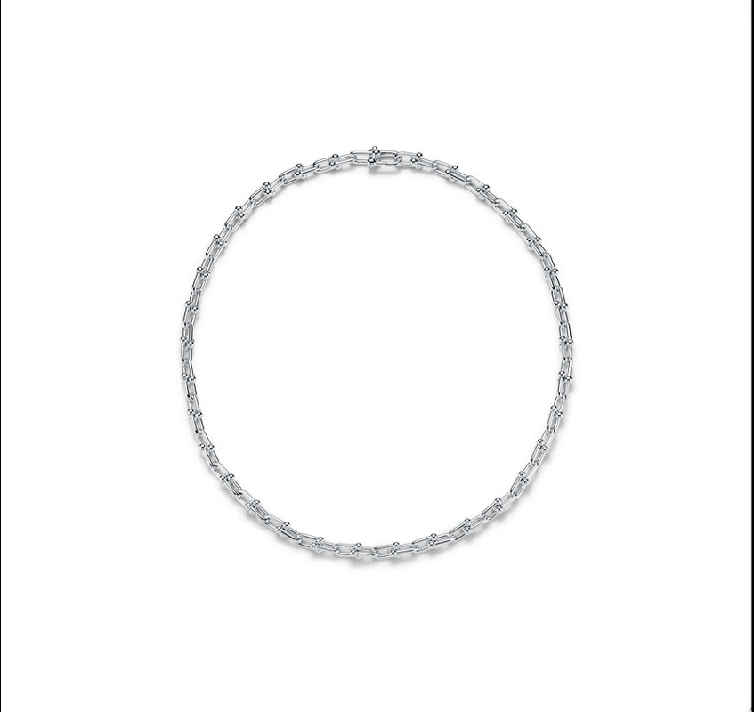 Tiffany & Co. Tiffany HardWear Collar de eslabones pequeños de plata de ley Grandes descuentos