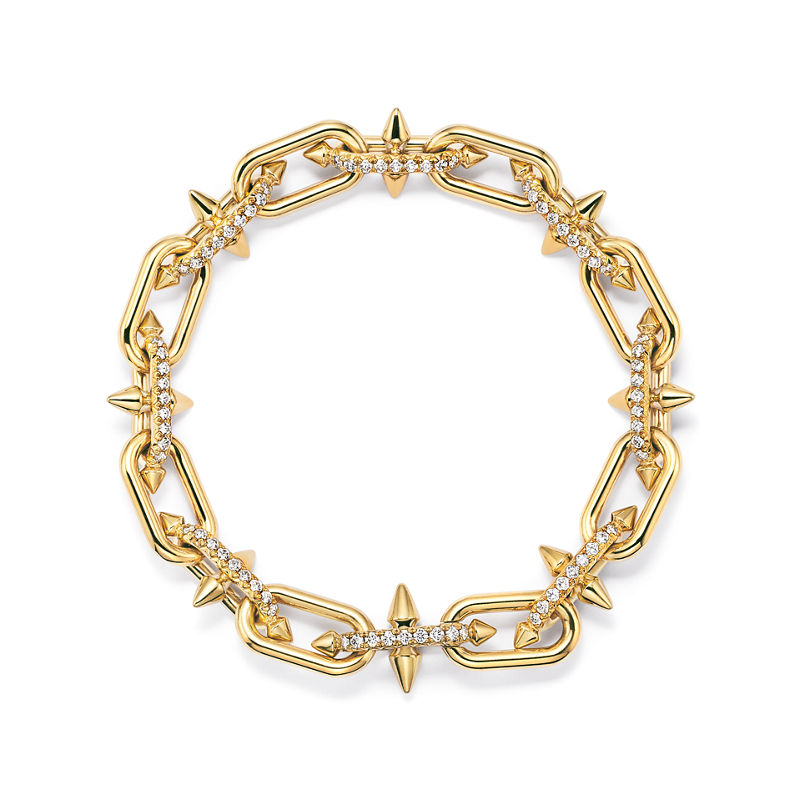 Tiffany & Co. Tiffany Titan by Pharrell Williams Pulsera de eslabones de oro con diamantes