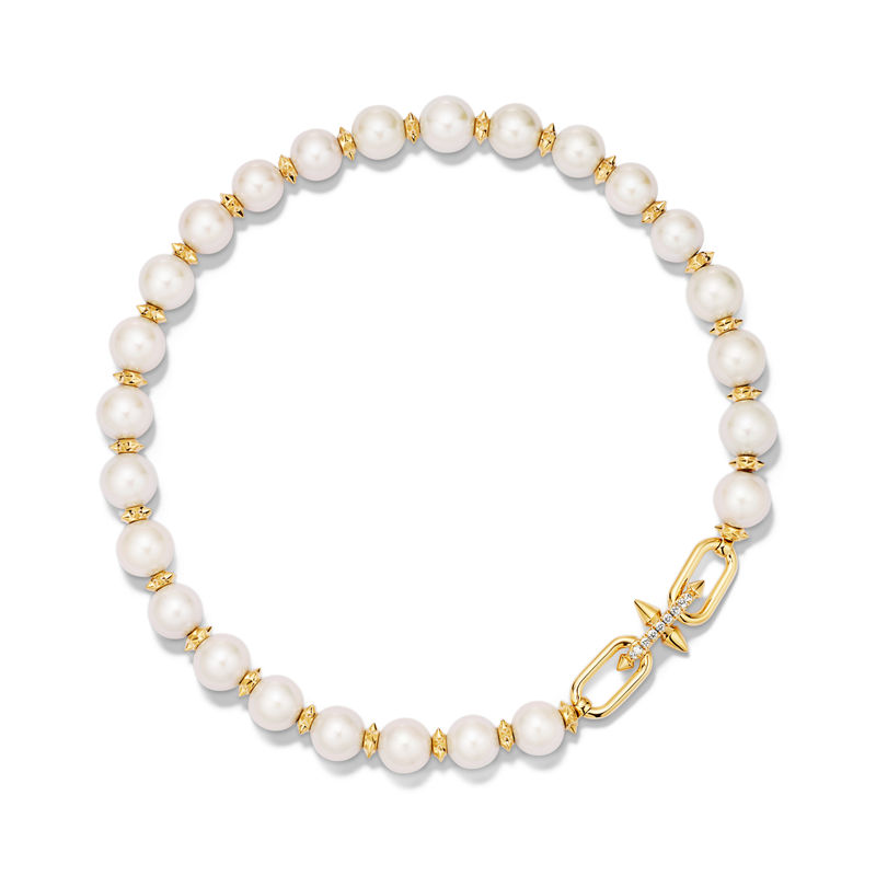 Tiffany & Co. Tiffany Titan by Pharrell Williams Collar de perlas de oro amarillo con diamantes Precios de Black Friday