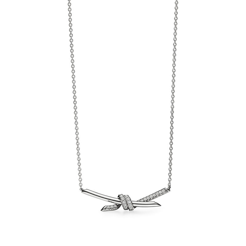 Tiffany & Co. Tiffany Knot Colgante en oro blanco con diamantes