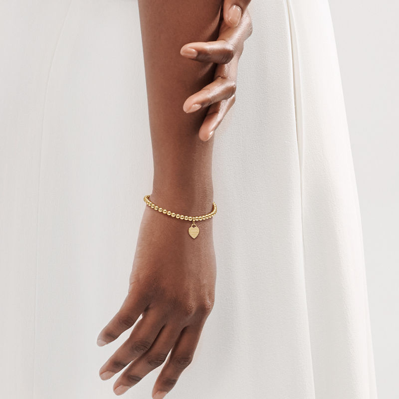 Tiffany & Co. Return to Tiffany™ Pulsera de cuentas con insignia de corazón en oro amarillo Ofertas