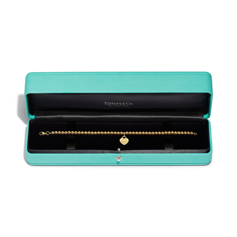 Tiffany & Co. Return to Tiffany™ Pulsera de cuentas con insignia de corazón en oro amarillo Ofertas