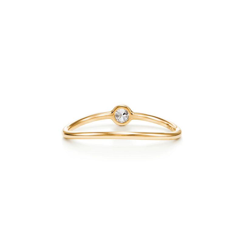 Tiffany & Co. Elsa Peretti® anillo de diamantes Wave de una hilera Ventas relámpago