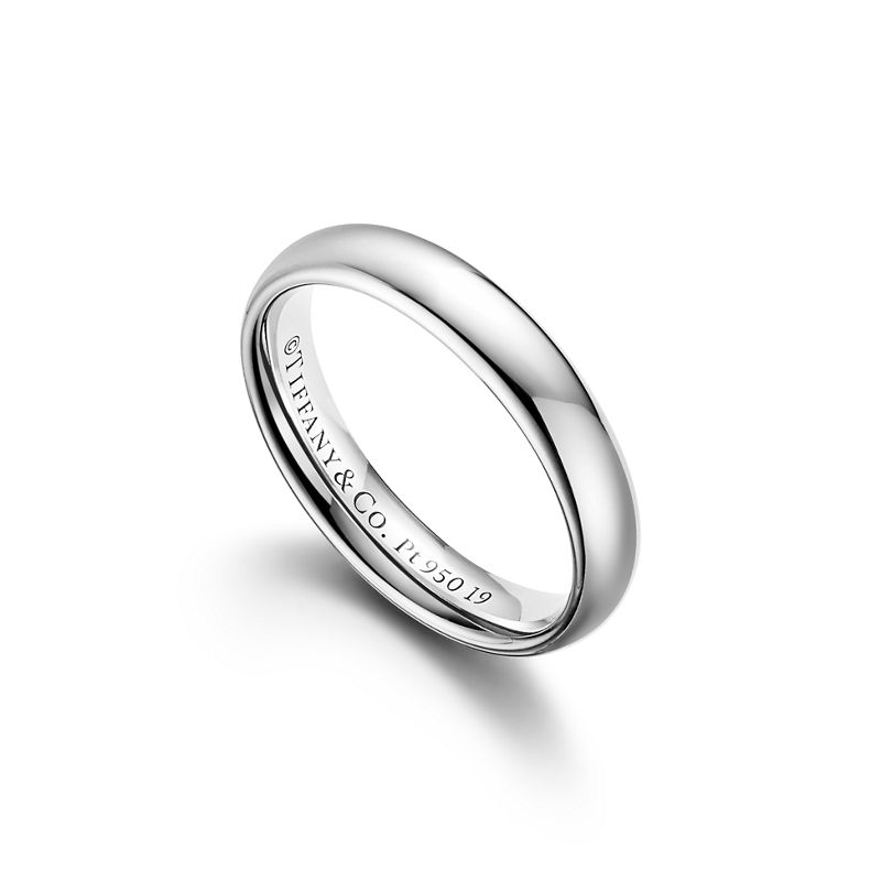 Tiffany & Co. Tiffany Forever Alianza de boda en platino 4 mm de ancho Tienda