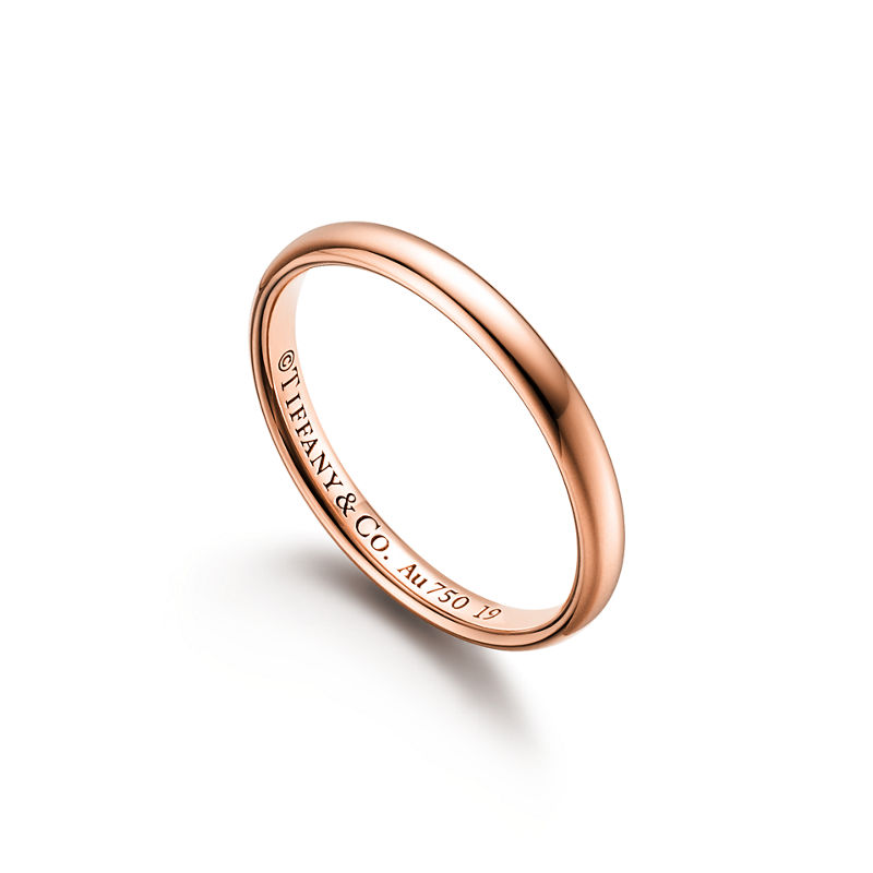 Tiffany & Co. Tiffany Forever Alianza de boda en oro rosa 2 5 mm de ancho Mejor oferta