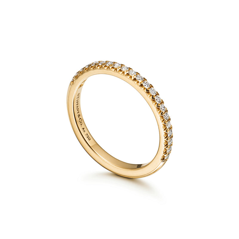 Tiffany & Co. Tiffany Soleste Anillo Half Eternity en oro amarillo con diamantes COMPRAR AHORA