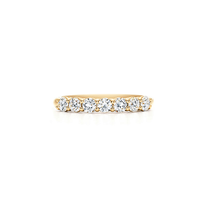 Tiffany & Co. Tiffany Forever Alianza en oro amarillo con medio círculo de diamantes 3 mm