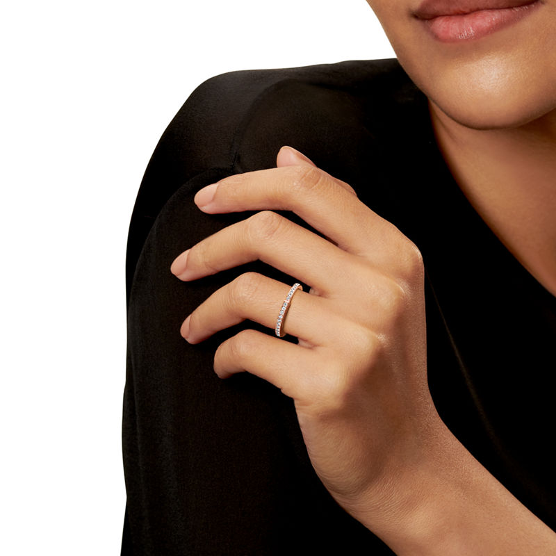 Tiffany & Co. Tiffany Lock Anillo de oro rosa con diamantes en pavé Mejor oferta