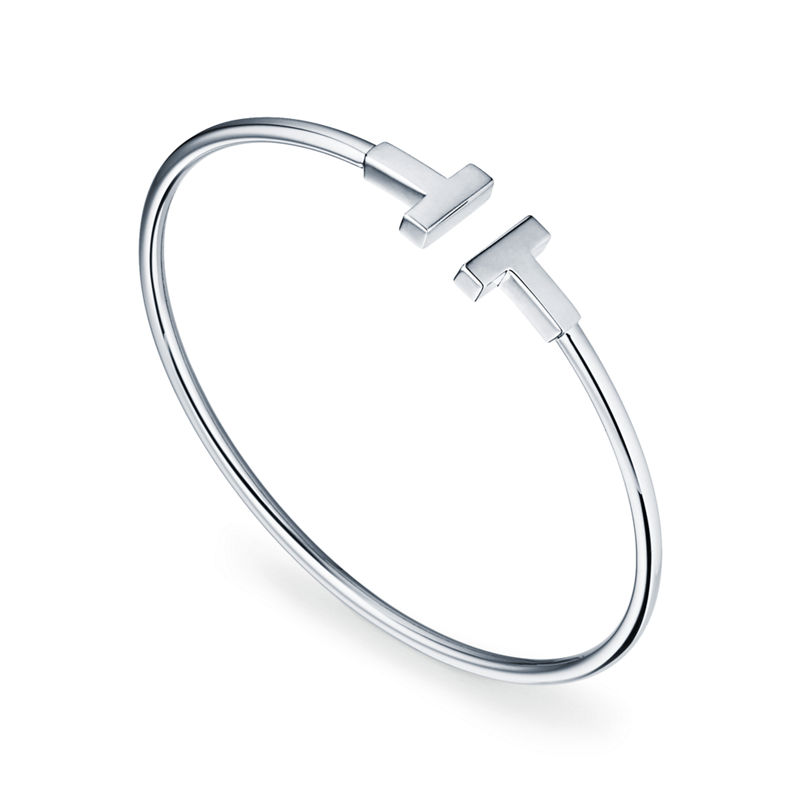 Tiffany & Co. Tiffany T Pulsera Wire de oro blanco Rebajas online
