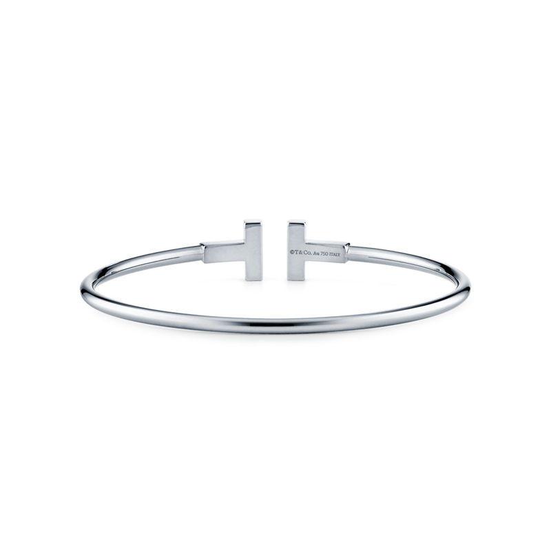 Tiffany & Co. Tiffany T Pulsera Wire de oro blanco Rebajas online