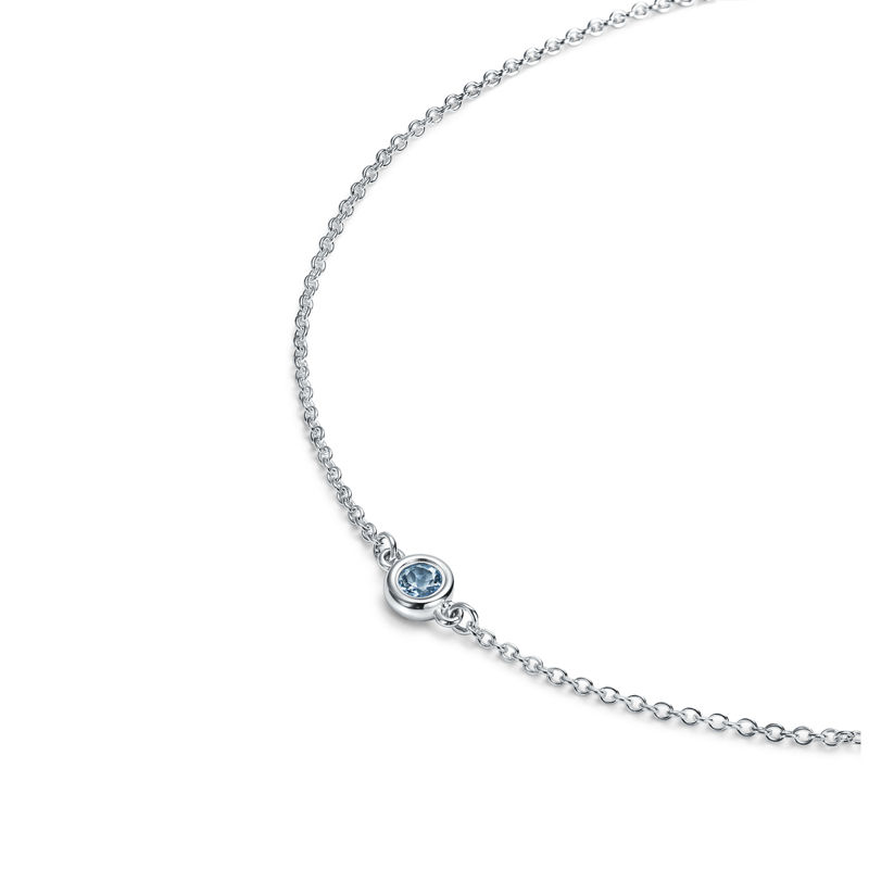Tiffany & Co. Elsa Peretti® Pulsera de aguamarina Color by the Yard en plata Envío gratis
