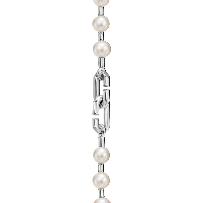 Tiffany & Co. Tiffany HardWear Pulsera con candado y perlas en plata tamaño mediano Oferta especial