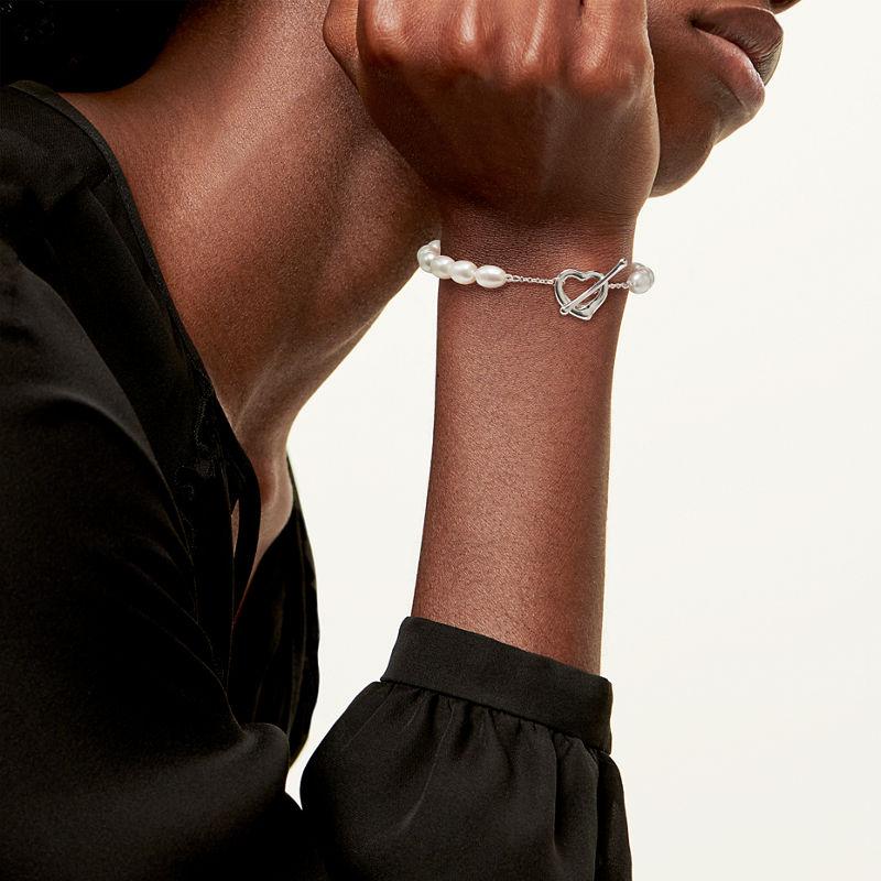 Tiffany & Co. Elsa Peretti® pulsera de perlas Open Heart ÚLTIMAS EDICIONES