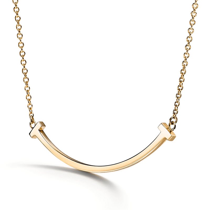 Tiffany & Co. Tiffany T Colgante Smile de oro amarillo tamaño pequeño Envío internacional gratuito