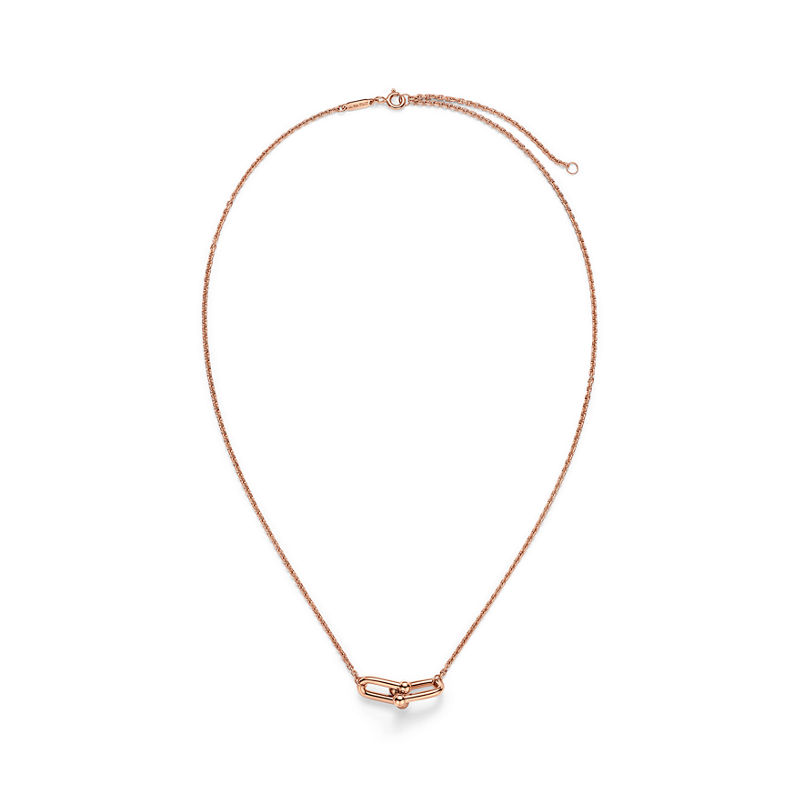 Tiffany & Co. Tiffany HardWear Colgante de eslabones dobles pequeños de oro rosa Oferta exclusiva