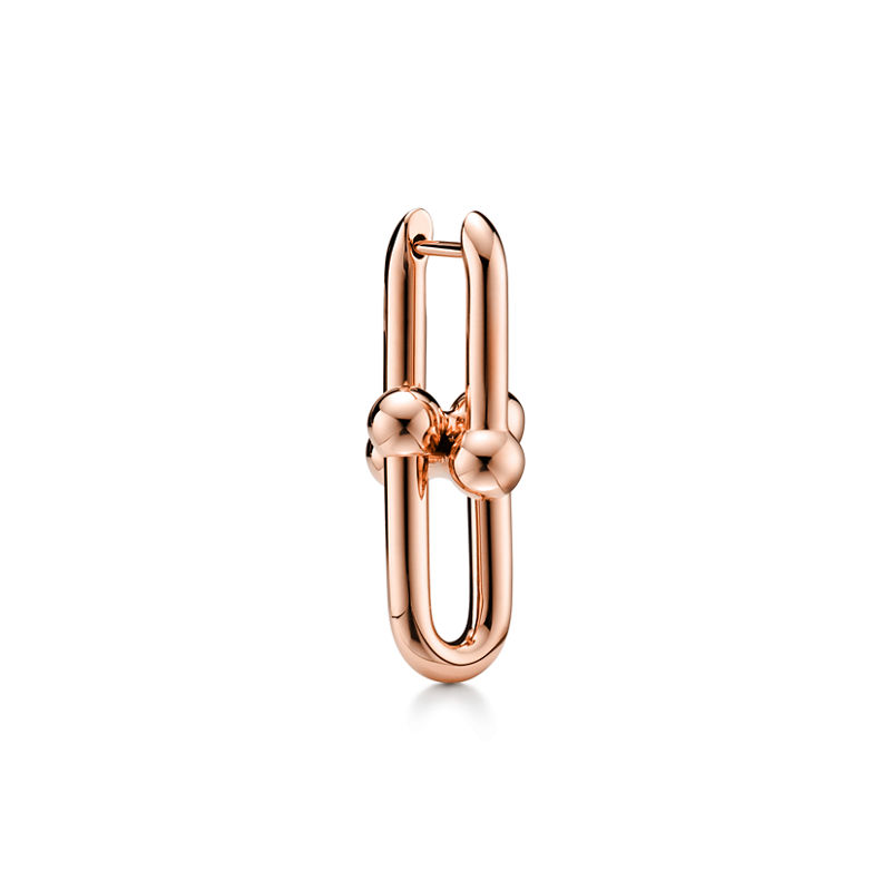 Tiffany & Co. Tiffany HardWear Pendientes de eslabones medianos de oro rosa Grandes ahorros