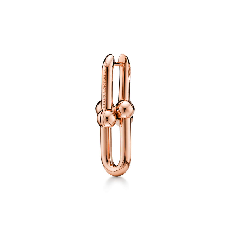 Tiffany & Co. Tiffany HardWear Pendientes de eslabones medianos de oro rosa Grandes ahorros