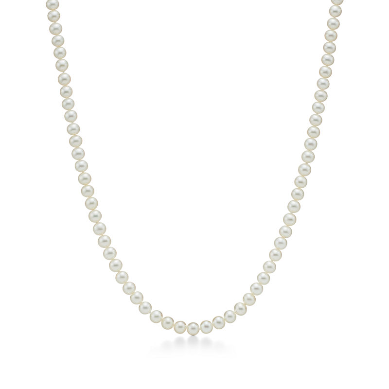 Tiffany & Co. Ziegfeld Collection Collar de perlas con cierre de plata 5-6 mm