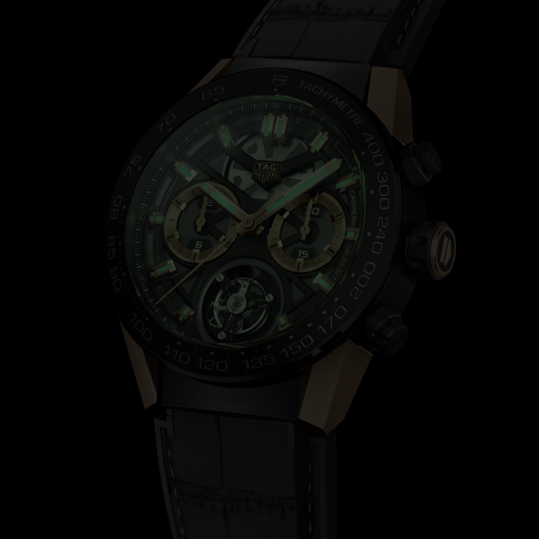 TAG Heuer TAG Heuer Carrera Chronograph Tourbillon Automático 45 mm Titanio con revestimiento de PVD CAR5A5U.FC6377 Los más vendidos