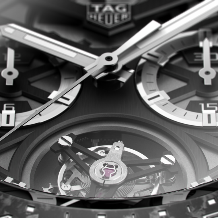 TAG Heuer TAG Heuer Carrera Chronograph Tourbillon Automático 45 mm Titanio con revestimiento de PVD CAR5A8W.FT6071 Ventas relámpago