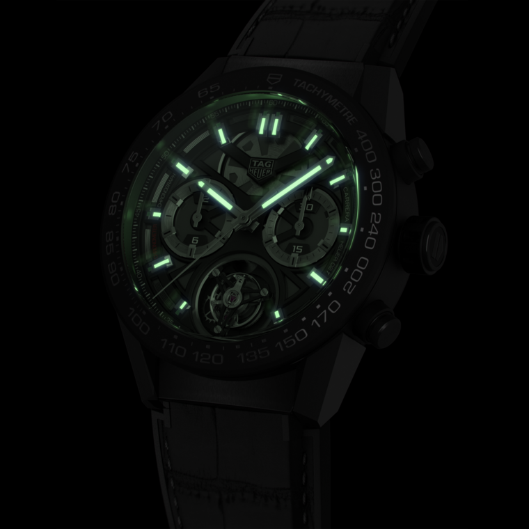 TAG Heuer TAG Heuer Carrera Chronograph Tourbillon Automático 45 mm Cerámica CAR5A90.FC6415 Descuento