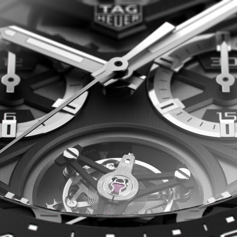 TAG Heuer TAG Heuer Carrera Chronograph Tourbillon Automático 45 mm Cerámica CAR5A90.BH0742 Tienda