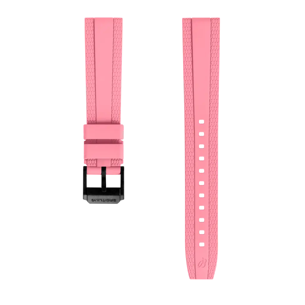 Breitling Correa de caucho Diver Pro rosa - 18 MM
