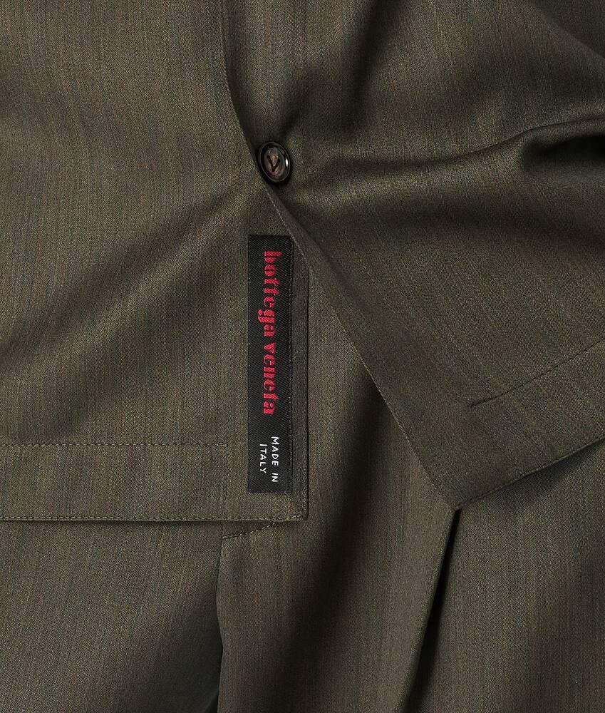 Bottega Veneta Camisa de lana con un discreto motivo chevron Rebajas online