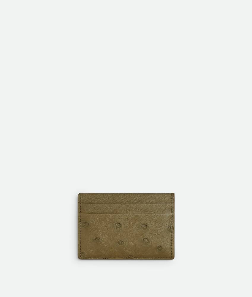 Bottega Veneta Tarjetero para tarjetas de crédito de piel de avestruz
