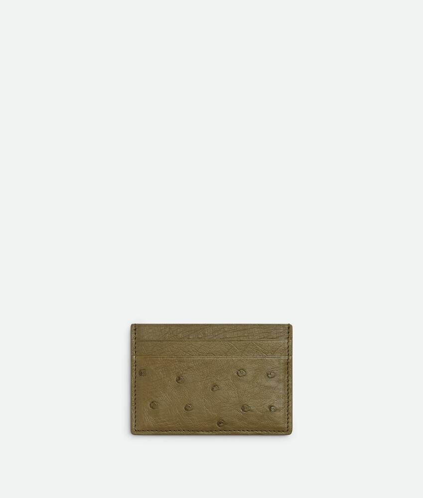 Bottega Veneta Tarjetero para tarjetas de crédito de piel de avestruz Promoción por tiempo limitado